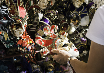 Image showing Venetian carnival masks