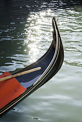 Image showing Ancient gondola in Venice