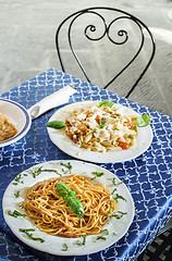 Image showing Plate with italian pasta