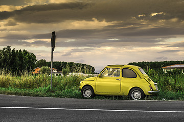 Image showing Small vintage italian car Fiat Abarth