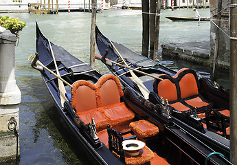 Image showing Ancient gondola in Venice