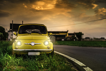 Image showing Small vintage italian car Fiat Abarth