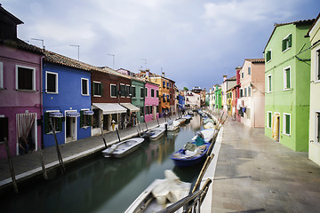 Image showing Multicolored houses in Venice