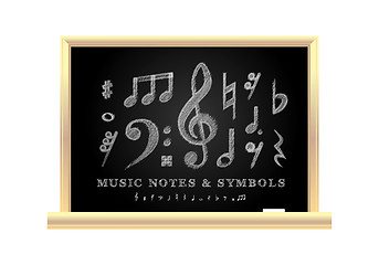 Image showing Handwritten musical notes