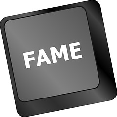 Image showing Computer Keyboard with Fame Key