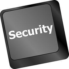 Image showing security button on the keyboard key, business concept