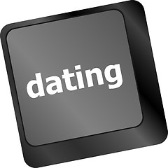 Image showing dating computer key showing romance and love