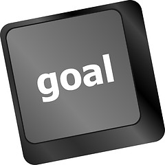Image showing Goal button on computer keyboard - business concept