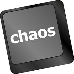 Image showing chaos keys on computer keyboard, business concept