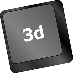 Image showing 3d words symbol on a button keyboard