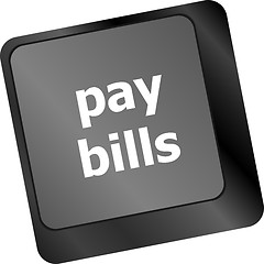 Image showing bills button on the computer keyboard