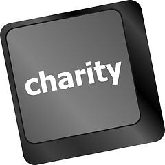 Image showing keyboard key for charity - business concept