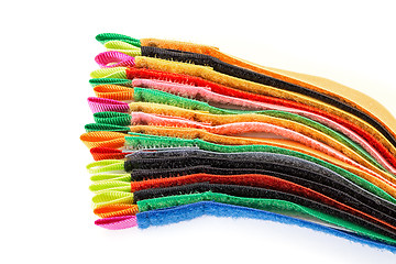 Image showing Pack of Colorful Velcro Strips