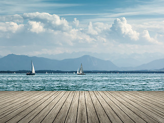 Image showing sailing at Starnberg lake