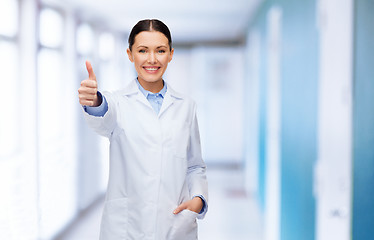 Image showing smiling female doctor