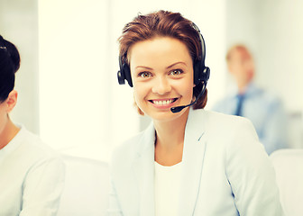 Image showing friendly female helpline operator