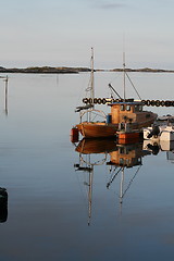 Image showing Fishingboats in Norway