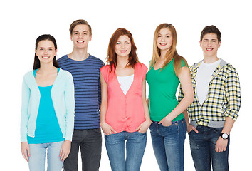 Image showing group of smiling students standing