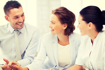 Image showing business team having discussion in office