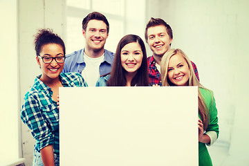 Image showing group of students at school with blank board