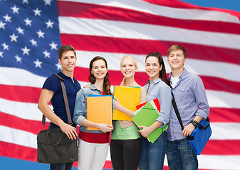 Image showing group of smiling students standing