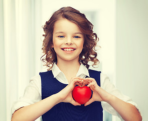 Image showing girl with small heart