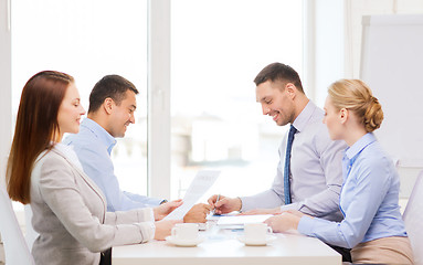 Image showing business team having meeting in office