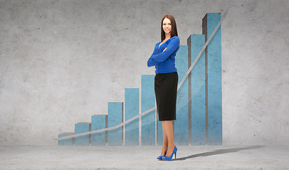 Image showing friendly young smiling businesswoman