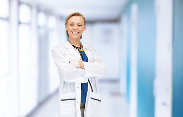 Image showing attractive female doctor in hospital