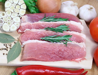 Image showing Coarsely cut pork