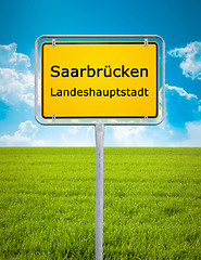 Image showing city sign of Saarbrücken