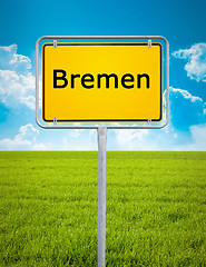 Image showing city sign of Bremen