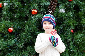 Image showing kid at christmas time