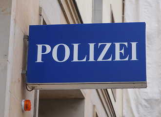 Image showing Polizai police sign