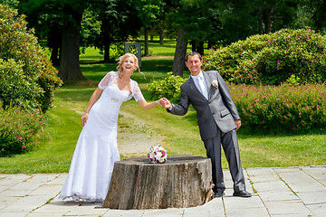 Image showing beautiful young wedding couple