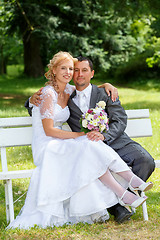 Image showing beautiful young wedding couple