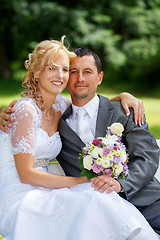 Image showing beautiful young wedding couple