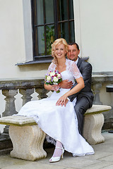 Image showing beautiful young wedding couple