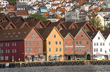 Image showing Bergen wooden houses