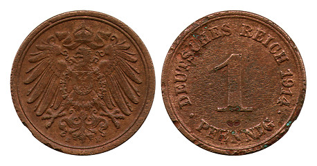 Image showing one pfennig, German Raich, 1914