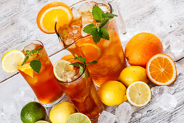 Image showing Refreshing ice tea