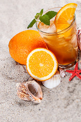 Image showing Cold orange tea 