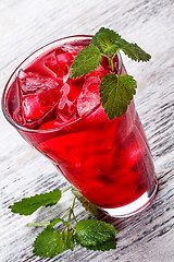 Image showing Iced hibiscus tea