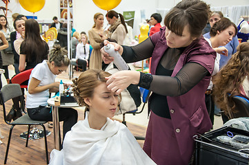 Image showing Girl in a beauty salon