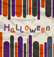 Image showing Old colorful poster with text for Halloween 
