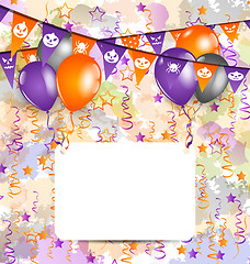 Image showing Halloween decoration with greeting card