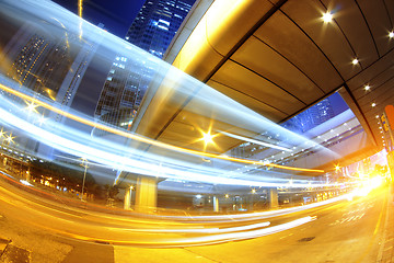 Image showing hong kong modern city High speed traffic