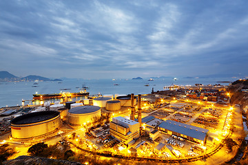 Image showing Glow light of petrochemical industry