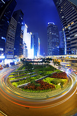 Image showing hong kong modern city High speed traffic