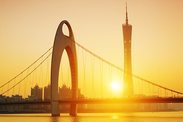 Image showing guangzhou in the sunset moment